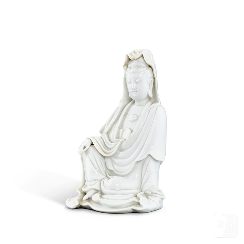 A blanc-de-Chine figure of Guanyin, Qing dynasty, 17th - 18th century | 清十七至十八世紀 德化白瓷觀音像 - 图2